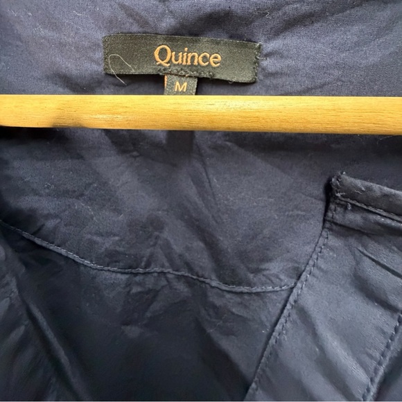 Quince 100 Organic cotton Navy Tiered Maxi dress Medium - Picture 5 of 8